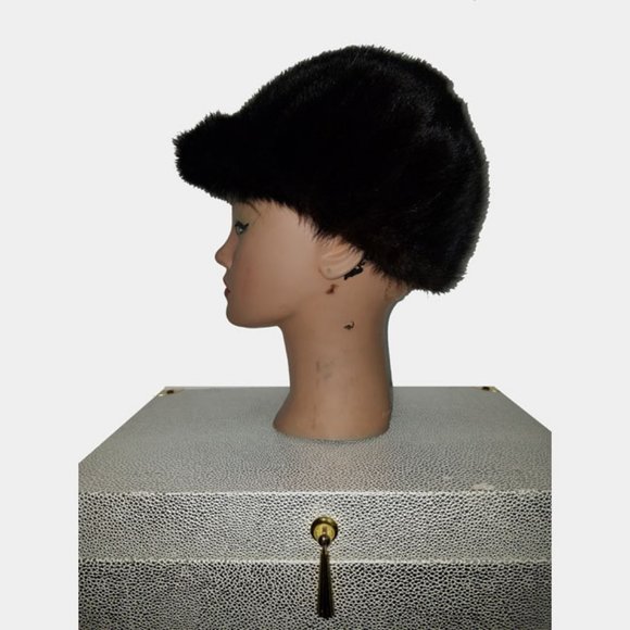 Vtg Mahogany Mink Riding Hat - Picture 4 of 8